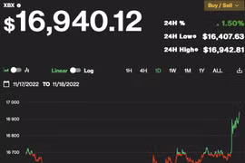 Giá Bitcoin hôm nay 18/11: Đi ngang quanh mức 16.900 USD