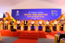 Khánh thành Trung tâm đào tạo bóng đá trẻ tại tỉnh Bắc Giang
