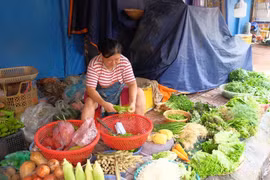 Giá rau củ tại thị trường các tỉnh Nghệ An, Hà Tĩnh tăng mạnh sau bão