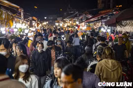 Hà Nội: Chợ hoa Quảng An chật cứng người mua, kẻ bán trước ngày 20/10