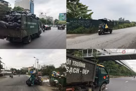 Muôn kiểu xe vận chuyển rác thải trên địa bàn Hà Nội