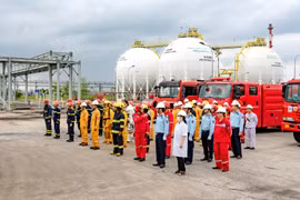 KCM thực tập phương án PCCC&CNCH, ứng phó sự cố tràn dầu, hóa chất năm 2022