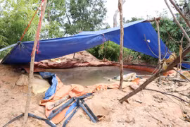 Gia Lai: Đào hầm, dựng lán trại trên đất rừng để khai thác vàng trái phép