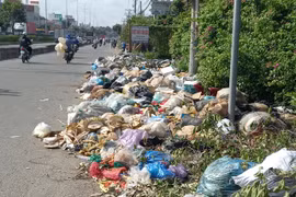 Cận cảnh bãi rác "bủa vây" chợ đầu mối Hóc Môn nhiều năm