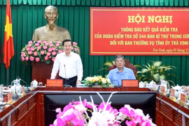 Ban Bí thư thông báo dự thảo kết quả kiểm tra Ban Thường vụ Tỉnh ủy Trà Vinh