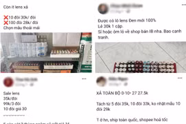 Kính áp tròng 30.000 đồng/cặp được rao bán tràn lan trên chợ mạng