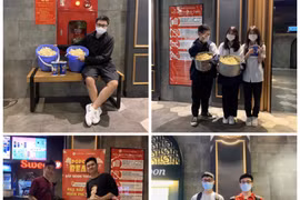 Giới trẻ Hà Nội hào hứng với trào lưu mang xô, chậu,... đựng bỏng ngô vào rạp chiếu phim