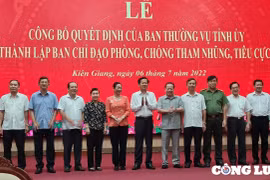 Kiên Giang: Thành lập ban chỉ đạo phòng chống tham nhũng, tiêu cực