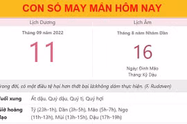 Con số may mắn hôm nay 11/9/2022 Chủ nhật, ngày 16/8 âm lịch