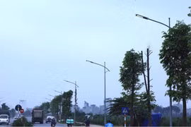 Chuẩn bị vào mùa nắng nóng, thiếu điện, đèn đường Hà Nội vẫn sáng giữa ban ngày