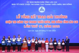 Lào Cai trao giải Cuộc thi sáng tạo thanh thiếu niên, nhi đồng năm 2022