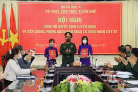 Tuyển vợ và con của liệt sĩ hi sinh tại Thủy điện Rào Trăng 3 vào quân nhân chuyên nghiệp