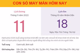 Con số may mắn hôm nay 11/11/2022 thứ 6, ngày 18/10 âm lịch