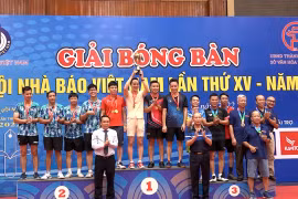 112 huy chương được trao tại Giải Bóng bàn Cúp Hội Nhà báo Việt Nam lần thứ XV – năm 2022