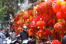 Phố Hàng Mã ‘thay áo mới’, rộn ràng không khí chào đón năm 2023