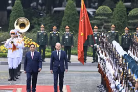 Lễ đón Thủ tướng Cộng hòa Liên bang Đức thăm chính thức Việt Nam