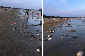 Rác thải tràn ngập những điểm du lịch sau kỳ nghỉ lễ