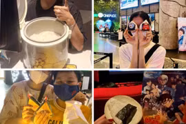 Giới trẻ Hà Nội hào hứng với trào lưu mang cơm vào rạp chiếu phim