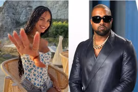 Kanye West 'khóa môi' người mẫu 24 tuổi nơi công cộng