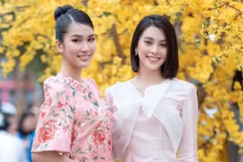 Dàn Hoa hậu, Á hậu lộng lẫy trong áo dài Tết