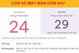 Con số may mắn hôm nay 24/10/2022 thứ 2, ngày 29/9 âm lịch