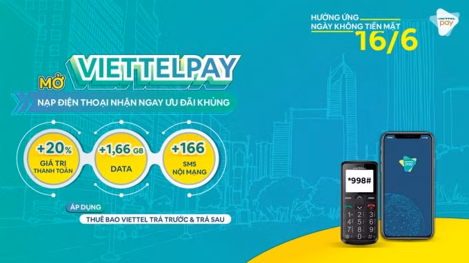 ViettelPay huong ung Ngay khong dung tien mat