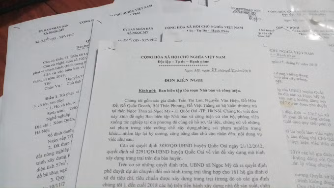 Đơn thư phản ánh của người dân