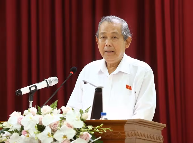 Phó Thủ tướng Thường trực Trương Hòa Bình phát biểu tại Hội nghị. Ảnh: VGP