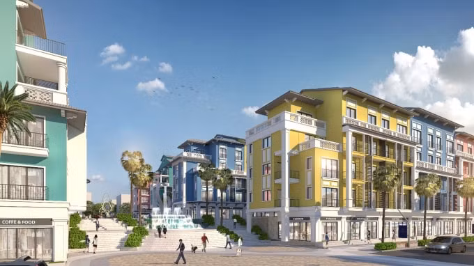 Khu phố thương mại Singapore Shoptel thuộc Tổ hợp Sonasea Vân Đồn Harbor City