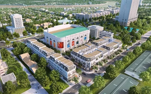 Vincom Shophouse Móng Cái đang được triển khai tại Móng Cái (Ảnh mô hình).