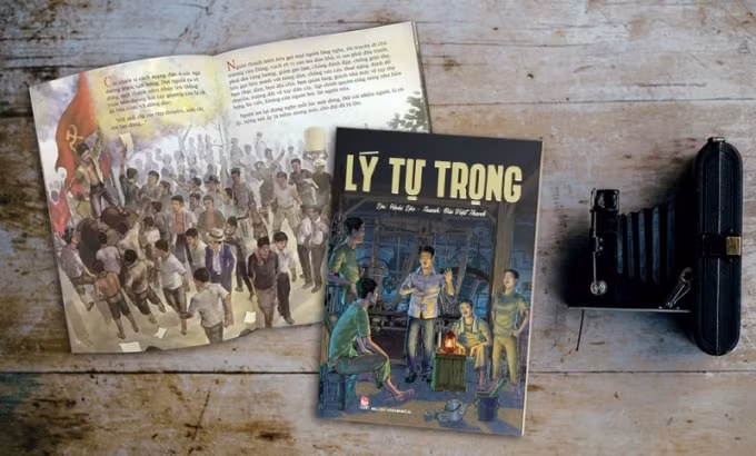 Cuốn sách về anh hùng Lý Tự Trọng. Ảnh: NXB Kim Đồng