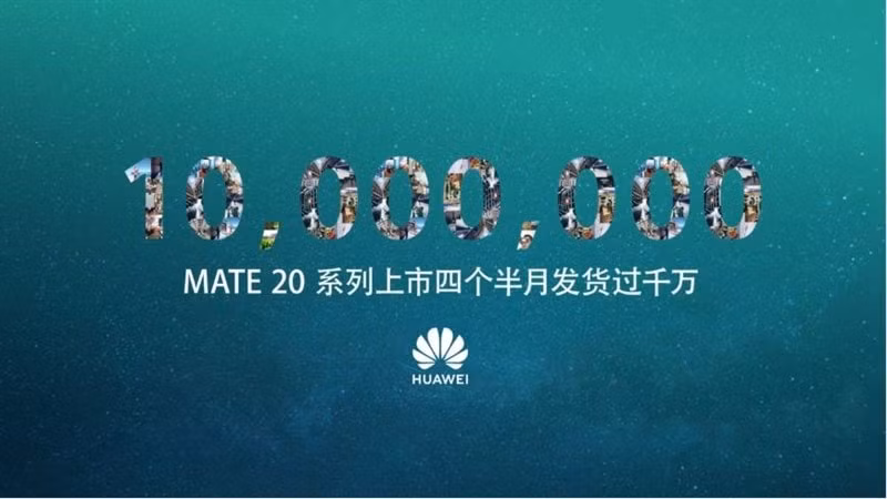 10 triệu chiếc Huawei&nbsp;Mate 20 đã được bán ra trong 4,5 tháng.