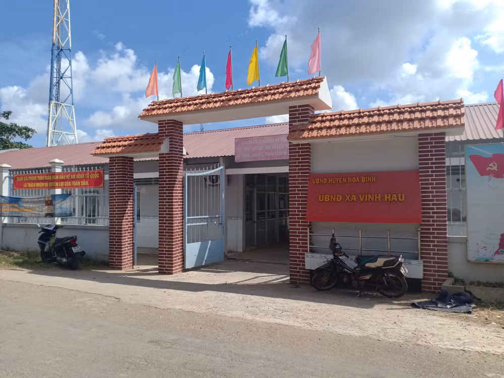 UBND xã Vĩnh Hậu, huyện Hòa Bình, nơi ông Tân đang công tác.