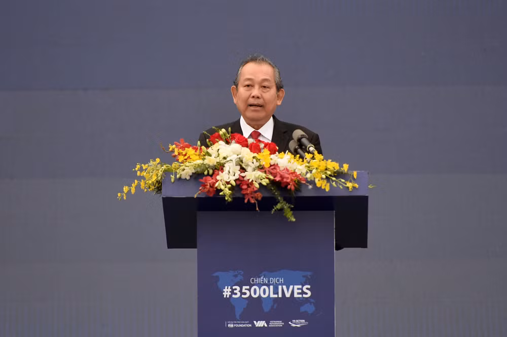 Phó Thủ tướng Thường trực Trương Hòa Bình phát biểu tại buổi lễ phát động. Ảnh: VGP