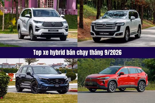 Doanh số 10 mẫu xe hybrid tháng 9/2026: Bất ngờ Toyota Land Cruiser HEV
