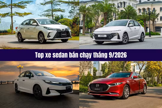 Top 5 ô tô gầm thấp bán chạy tháng 9/2026: Gắng gượng trong thoái trào