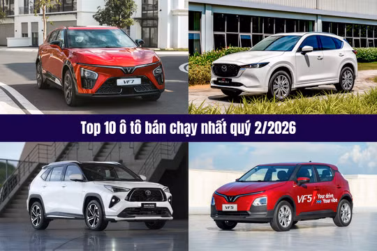 Top 10 ô tô bán chạy nhất quý 2/2026: ‘Miếng bánh’ nhỏ cho số đông