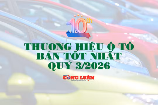 10 thương hiệu ô tô có lượng xe tiêu thụ nhiều nhất quý 3/2026