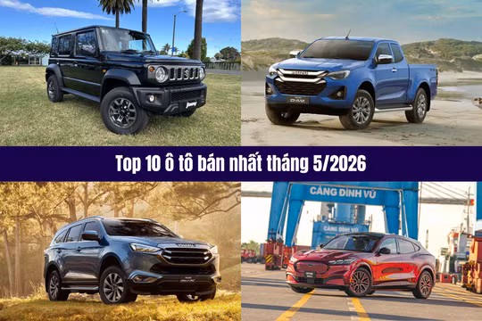 10 ô tô bán ít nhất tháng 5/2026: Suzuki Jimny giảm giá ‘sập sàn’ vẫn ế