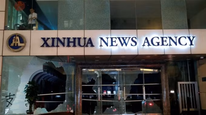 Cơ quan của Hãng thông tấn Xinhua (Tân Hoa Xã). Ảnh: Reuters