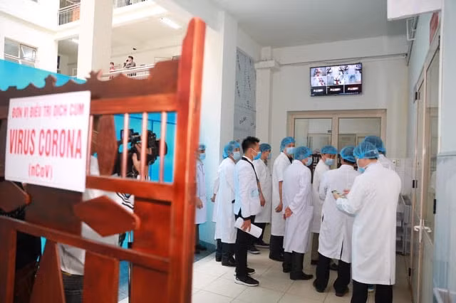 Khu vực cách ly của Bệnh viện Trung ương Huế.