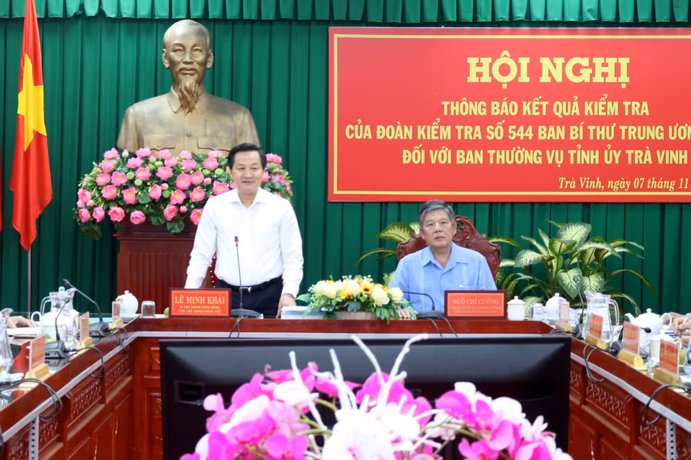 ban bi thu thong bao du thao ket qua kiem tra ban thuong vu tinh uy tra vinh hinh 1