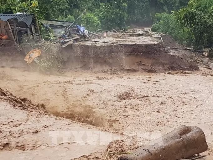 Lũ ống bất ngờ trong đêm tại Văn Bàn - Lào Cai. Ảnh: TL