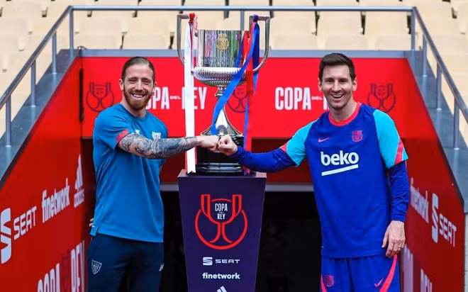 Ngôi sao Messi sẵn sàng cho chung kết Copa del Rey. Ảnh: AS