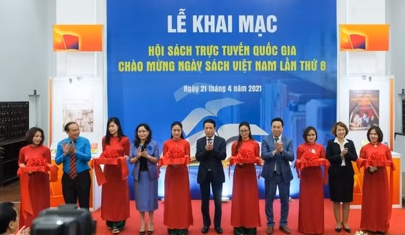 Lễ khai mạc Hội sách trực tuyến quốc gia 2021. Ảnh: Thanh Hà