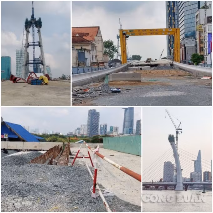 Công trường vắng bóng công nhân.