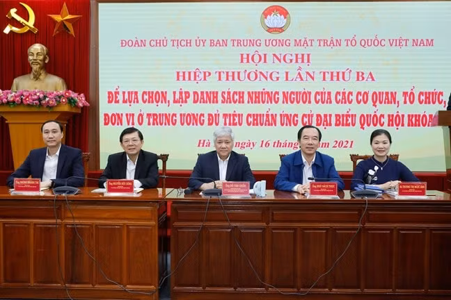 Hội nghị hiệp thương lần 3 do Đoàn Chủ tịch UB Trung ương MTTQ Việt Nam tổ chức sáng 16/4/2021