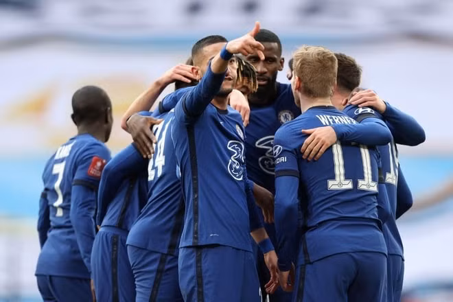 Ziyech trở thành người hùng Chelsea. Ảnh: Getty