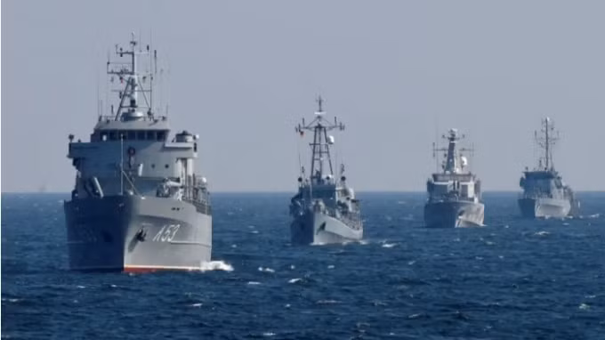 Tàu khu trục nhỏ của Hải quân Đức ở Biển Baltic: Một tàu khu trục nhỏ của Đức dự kiến ​​sẽ cập cảng Nhật Bản trong khuôn khổ chuyến công du Ấn Độ - Thái Bình Dương sắp tới - Ảnh: Reuters