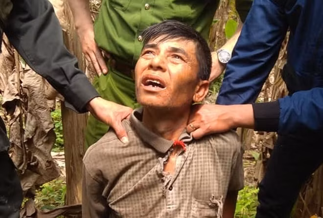 Nghi phạm Đầm Văn Xuân bị bắt sau 5 giờ gây án. Ảnh: vov.vn